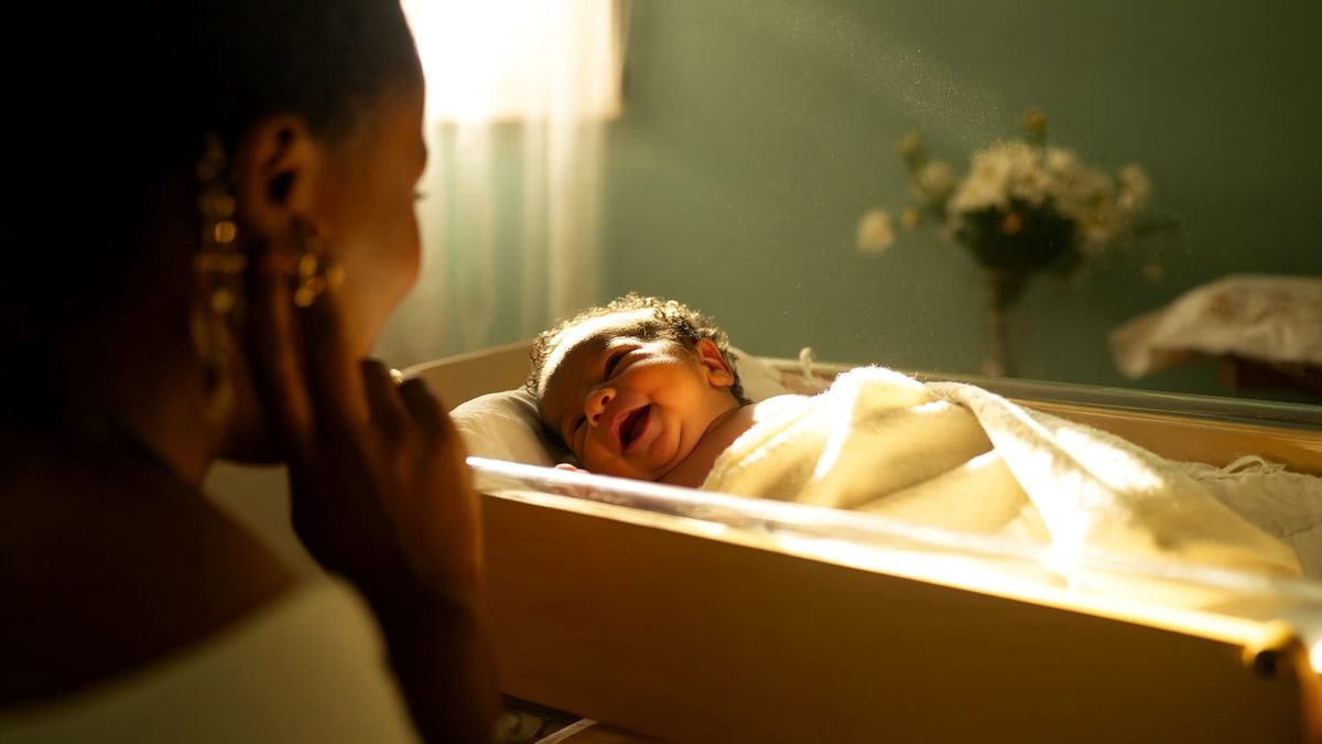 Newborn Smiles at Reggae Every Day